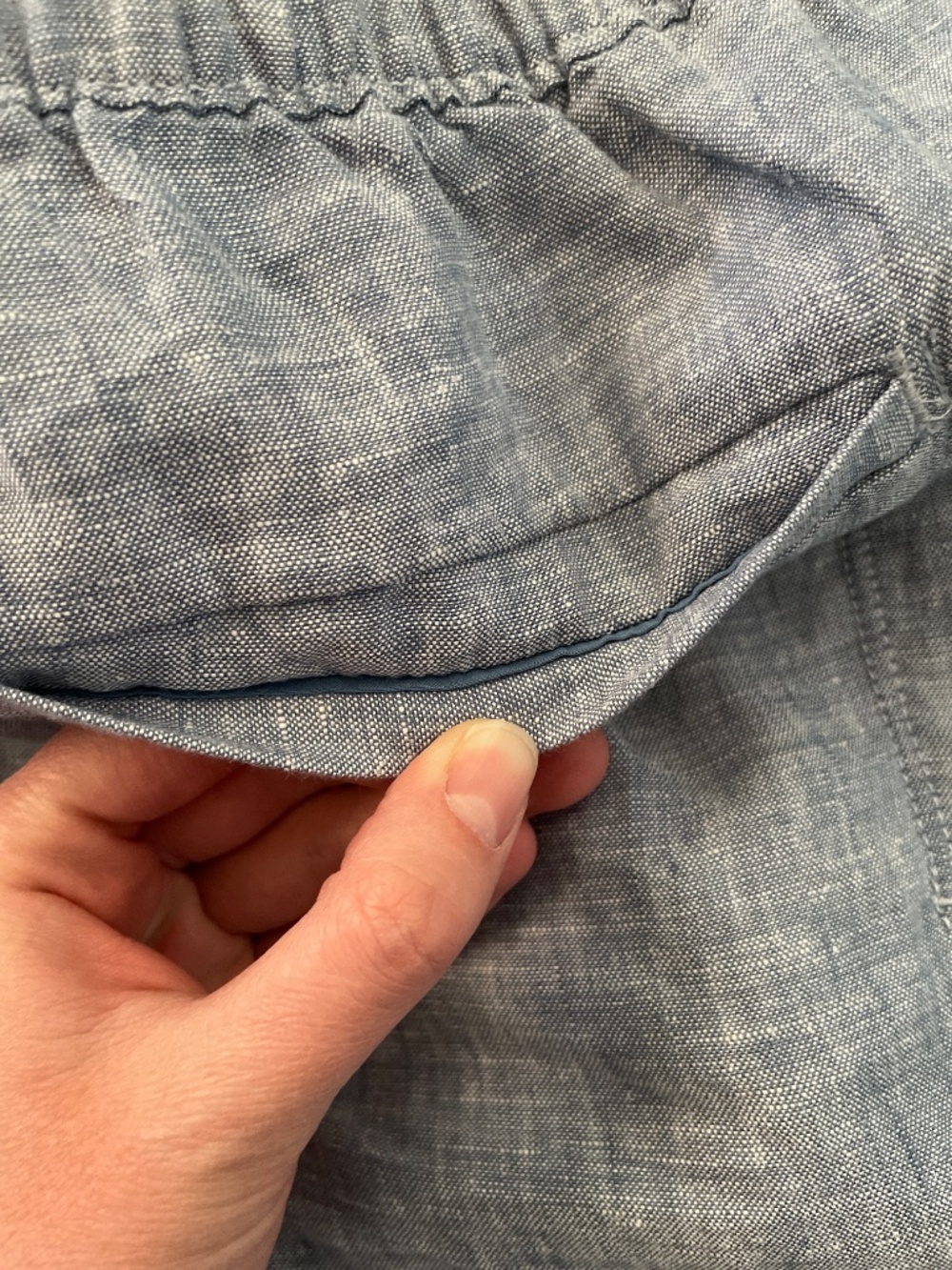 Athleta Retreat Linen Wide Leg Pants - Chambray Blue - Size 8 / Medium [NWOT] - Picture 11 of 12